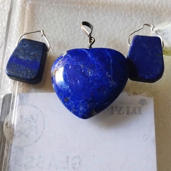 ππMagnificent!/Lapis lazuli pendant setππ - Picture 1 of 8